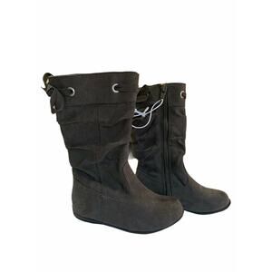 Harper Canyon grey suade bow boots girls kids